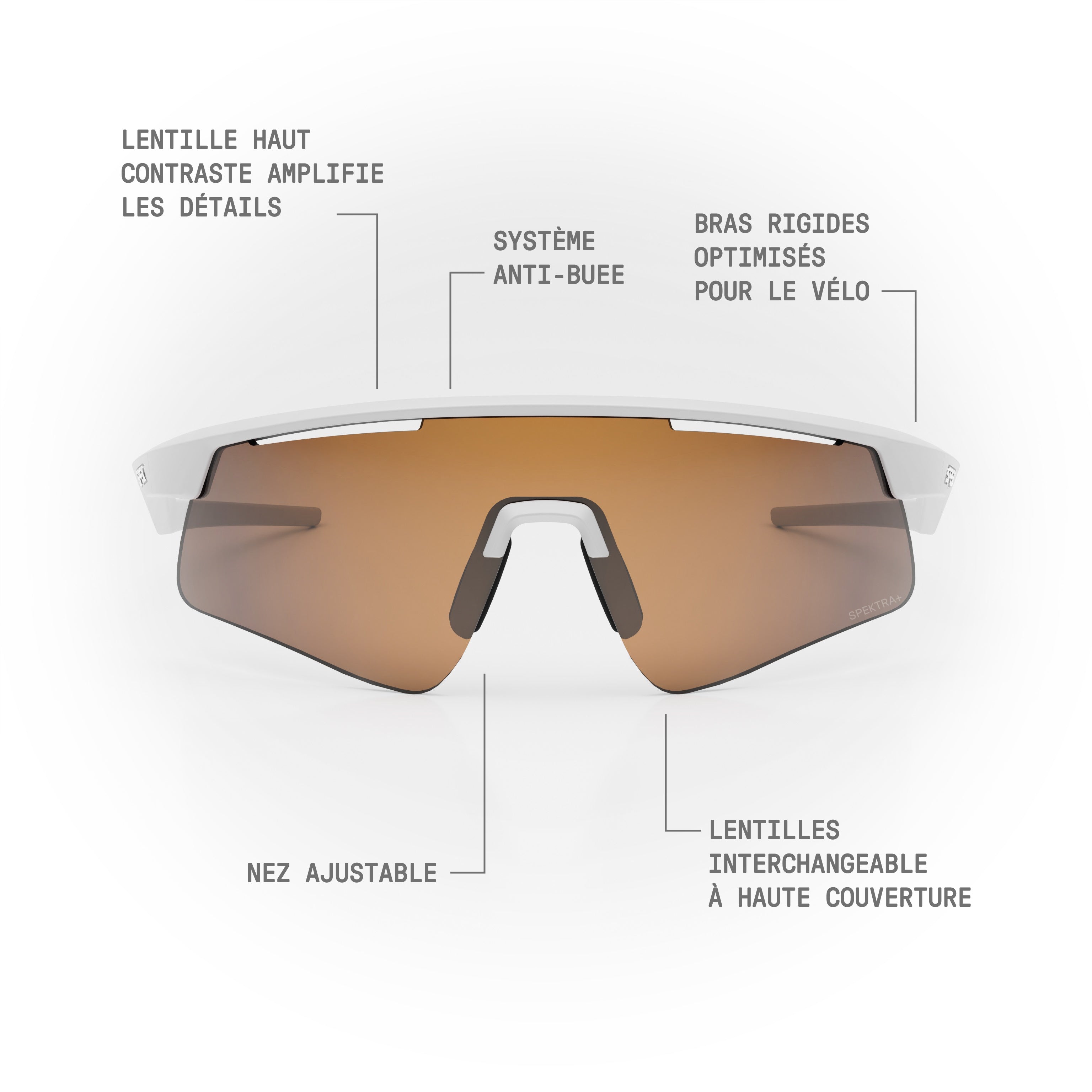Lunettes de soleil KOVO — Blanc Mat