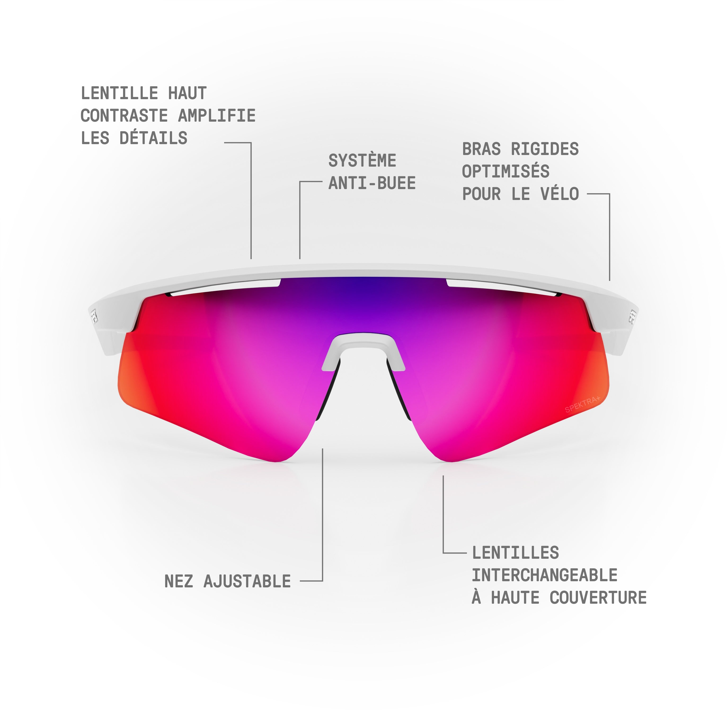 Lunettes de soleil KOVO — Blanc Mat
