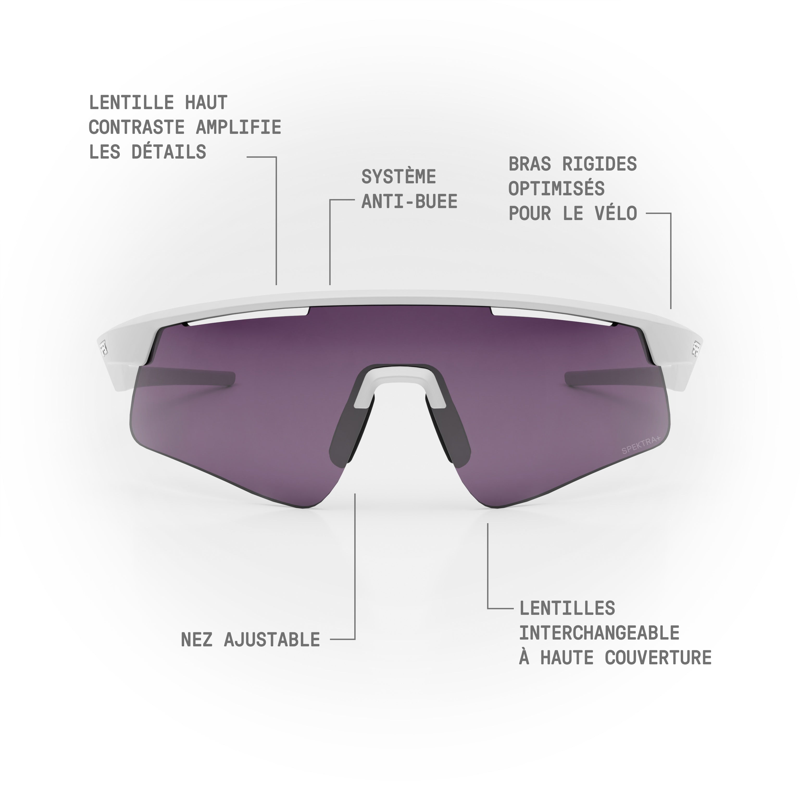 Lunettes de soleil KOVO — Blanc Mat