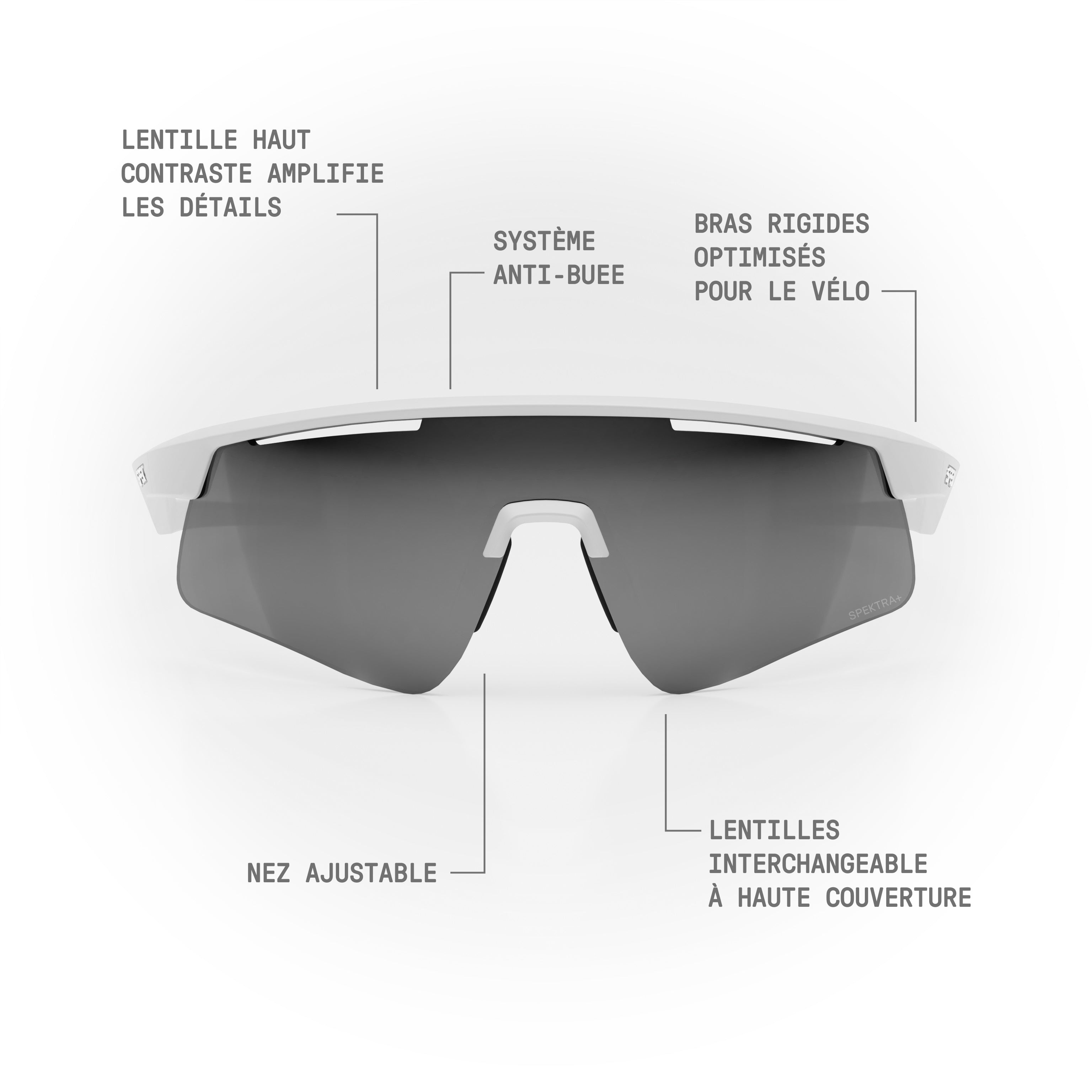 Lunettes de soleil KOVO — Blanc Mat