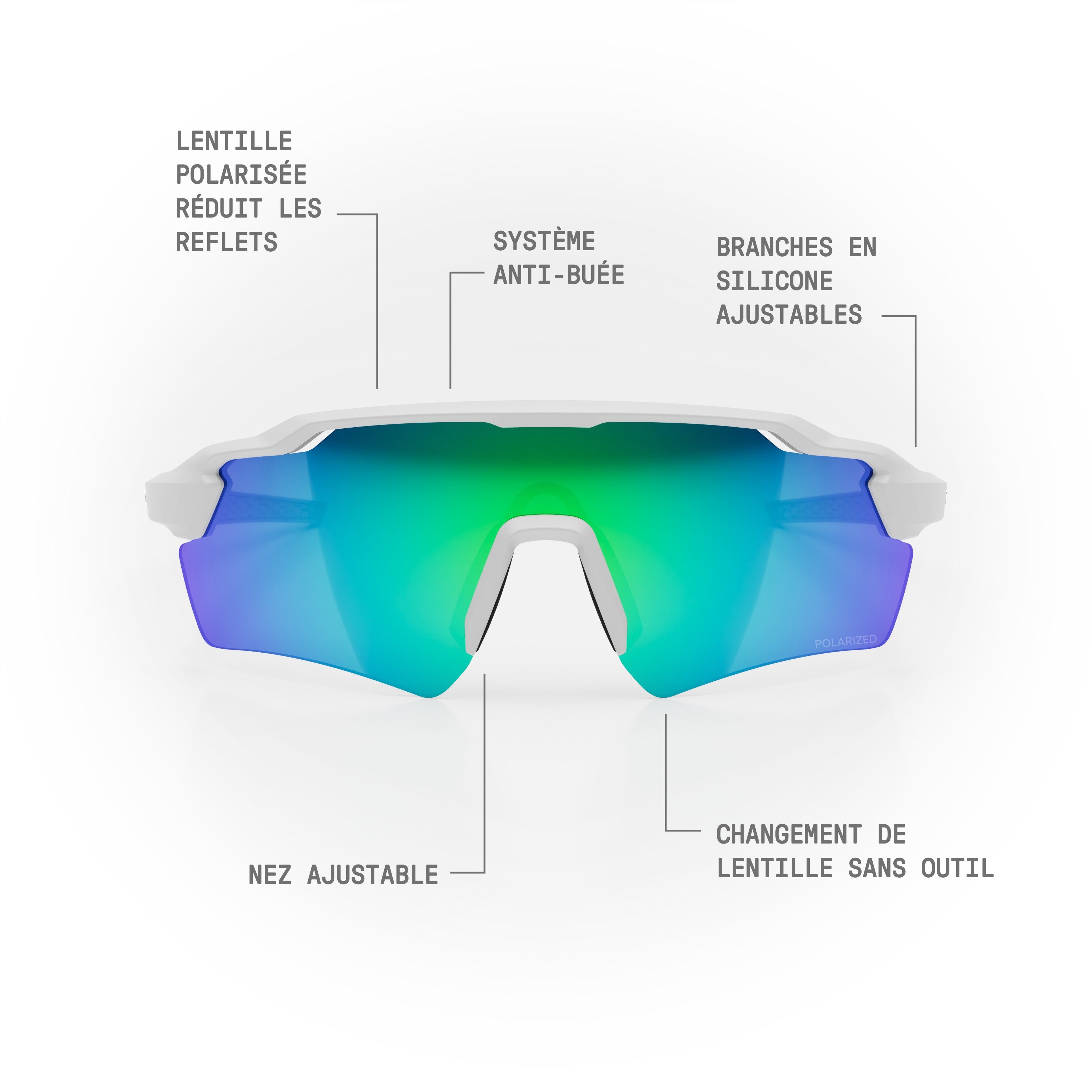 Lunettes de soleil STRYVE II — Blanc Mat
