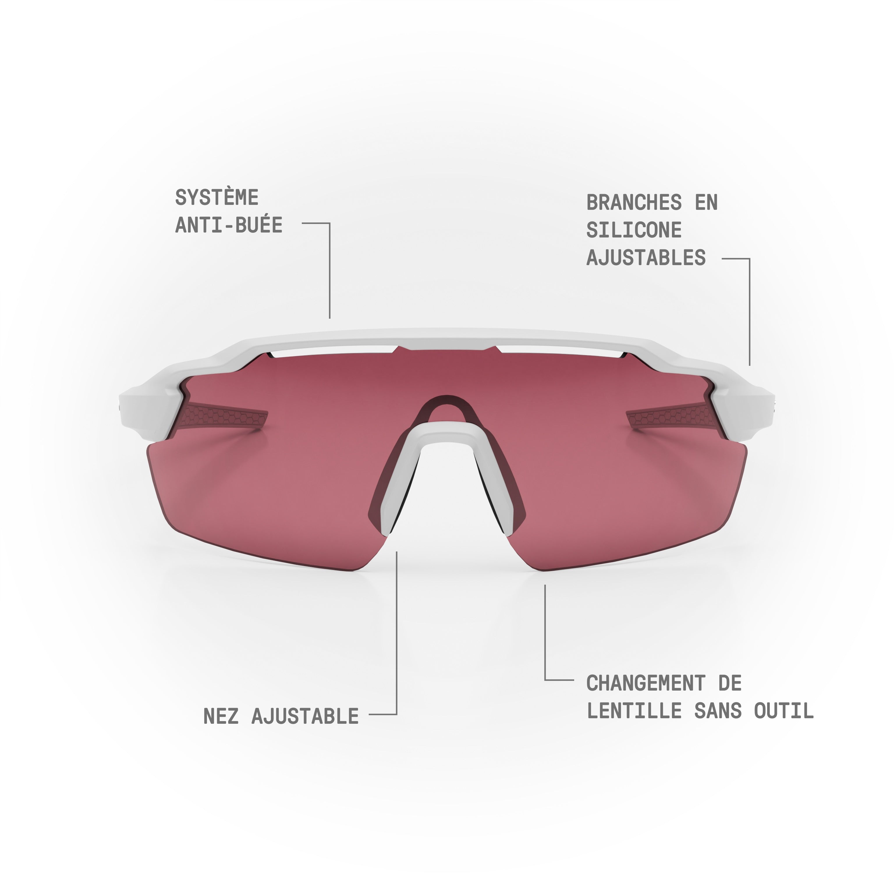 Lunettes de soleil STRYVE II — Blanc Mat